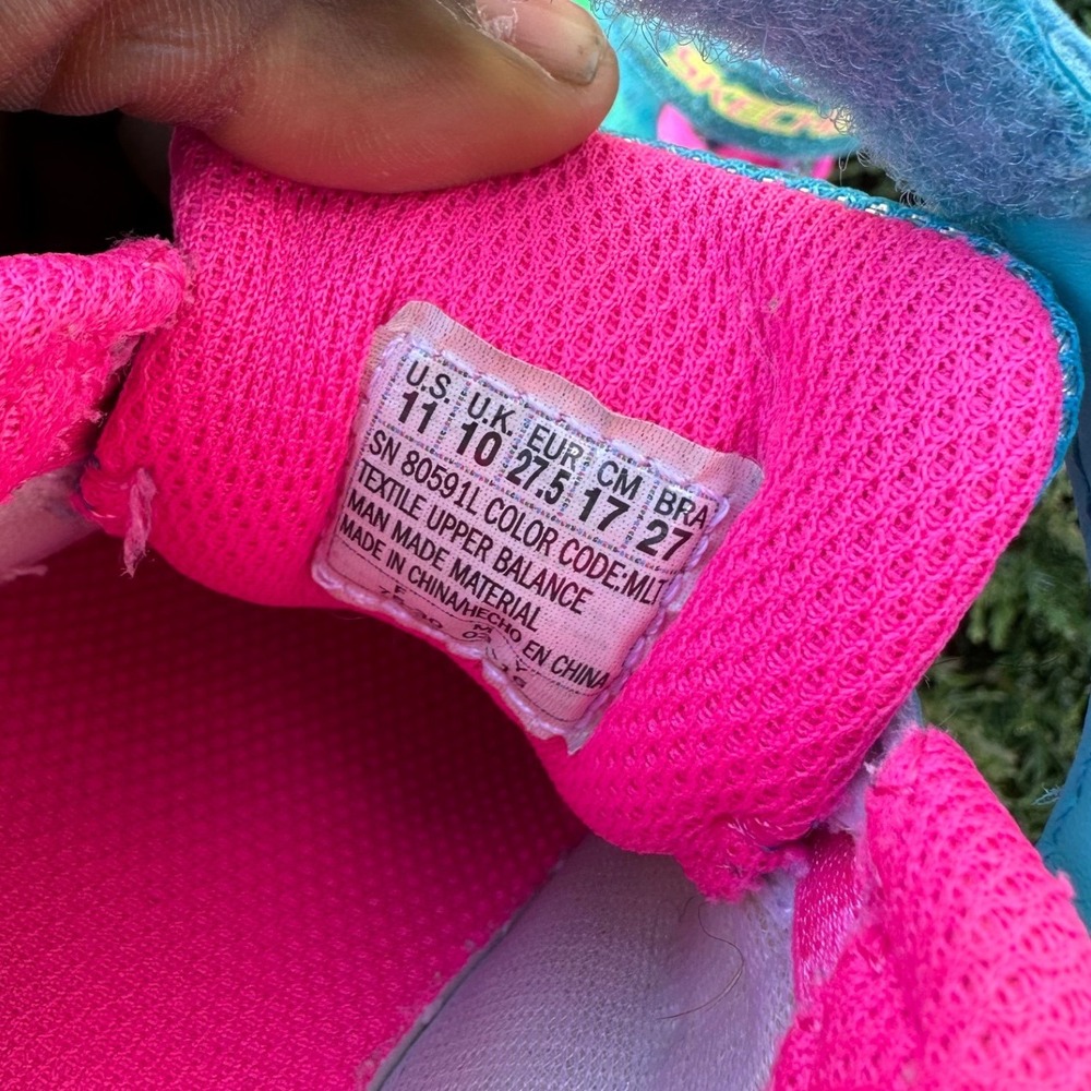 Skechers Kids Pepsters Colorbeam Sneakers Toddler Size 11 Pink Rainbow Multi - Picture 5 of 13